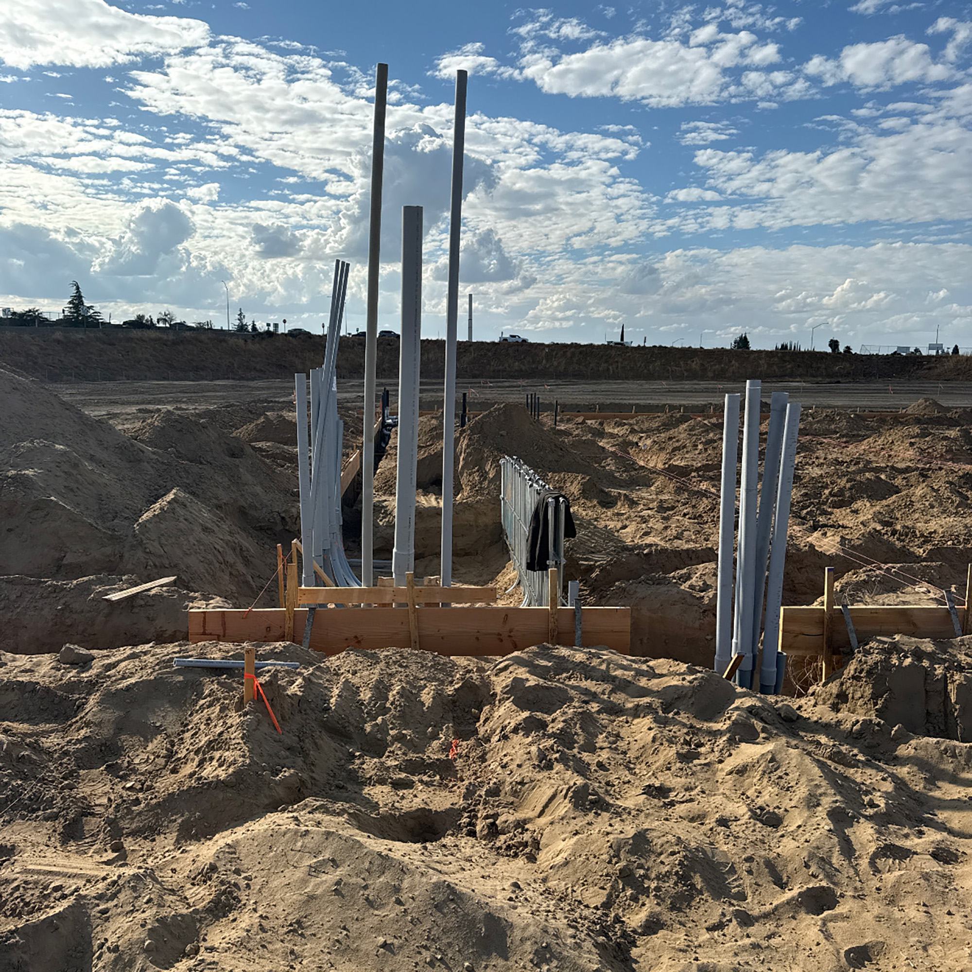 Commercial underground conduit installation foundation SLO County CA 93401