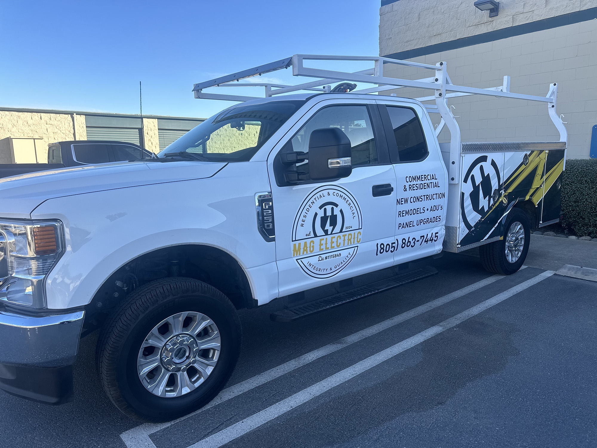 MAG Electric service truck Santa Maria CA licensed electrician Matthew Gil