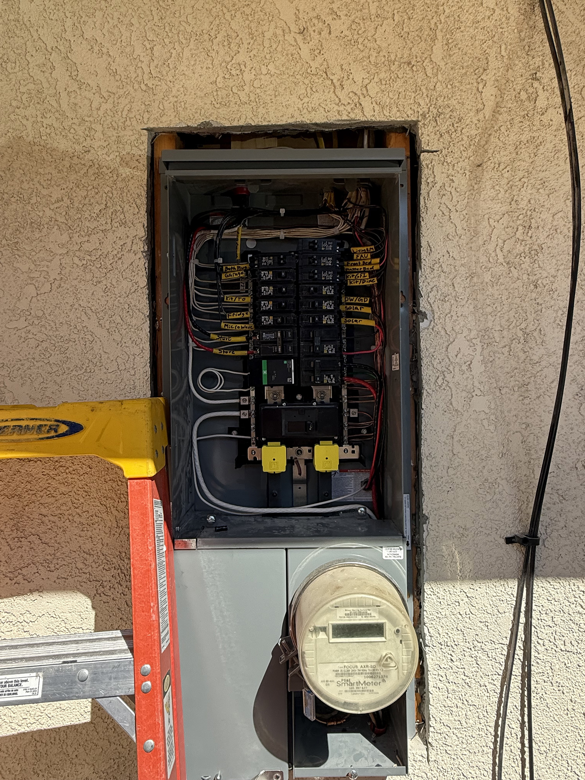 Residential electrical panel upgrade open breaker box Lompoc CA 93436