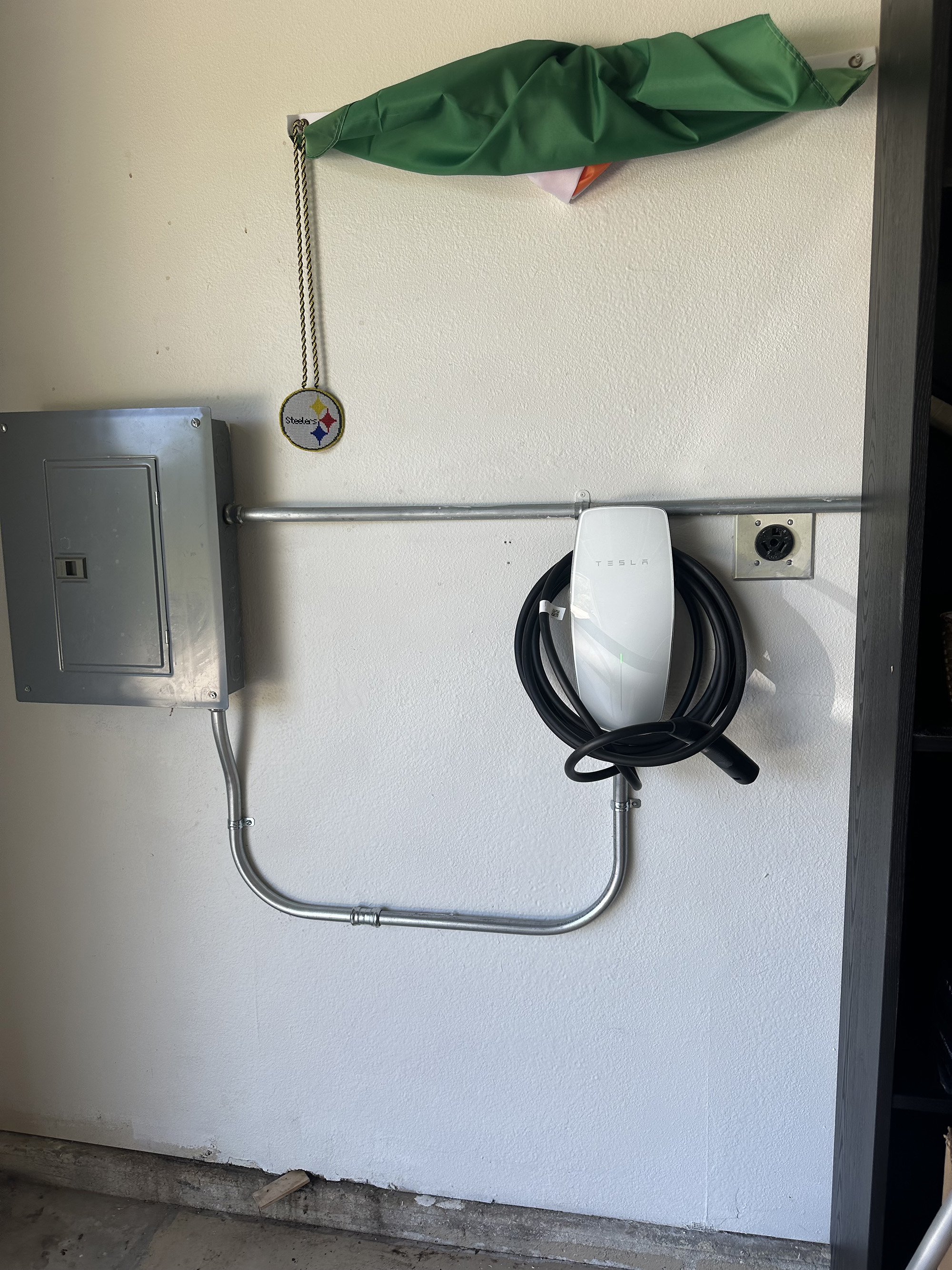 Tesla wall connector EV charger with panel installation Santa Ynez CA 93460